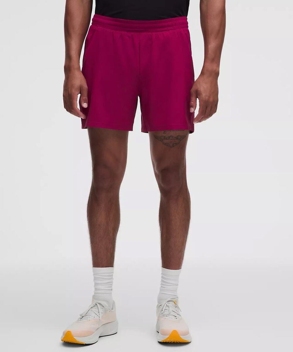 Lululemon Men's Raspberry Rave Pace Breaker Lined Shorts Plus Size XXL Athletic